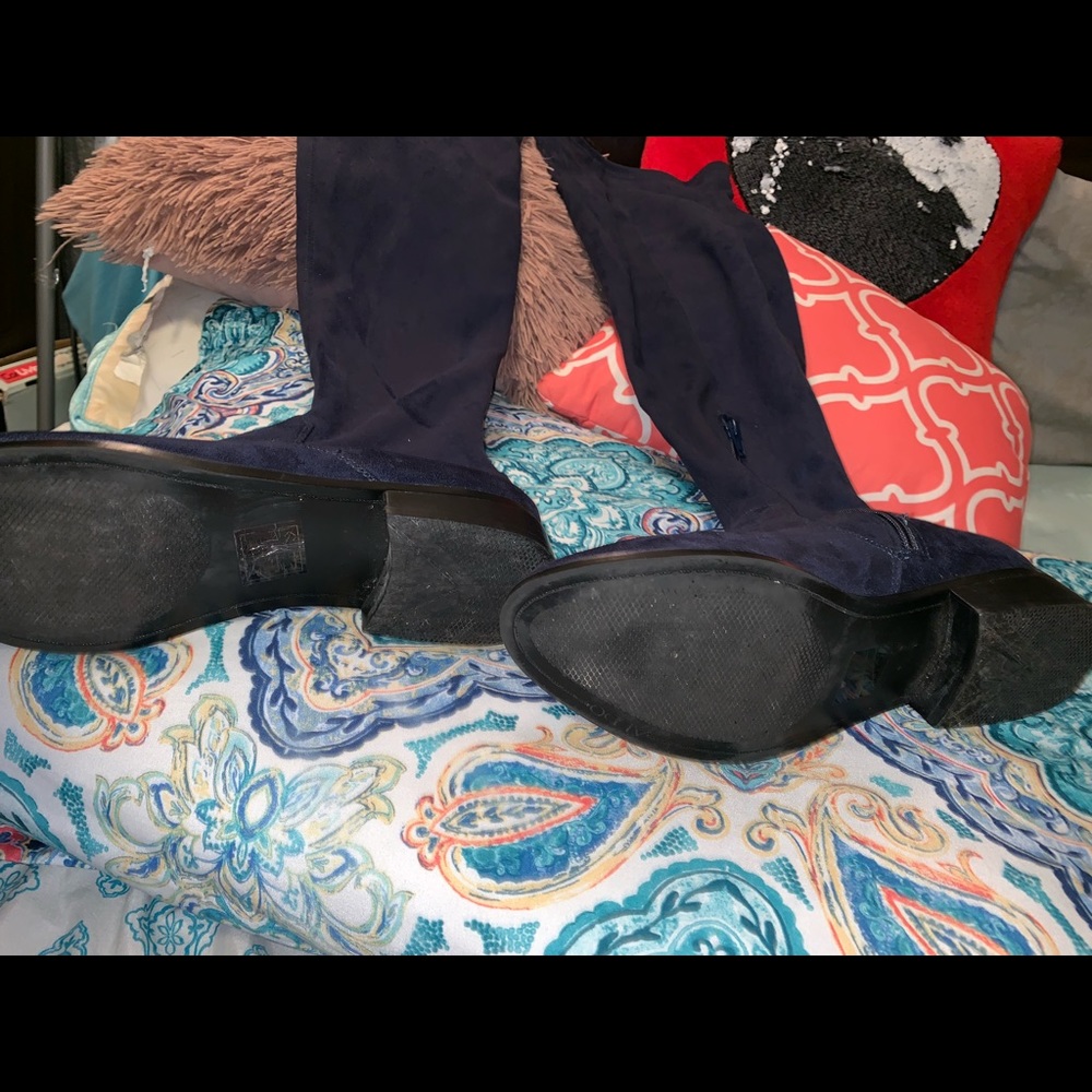 Thigh high navy also boots